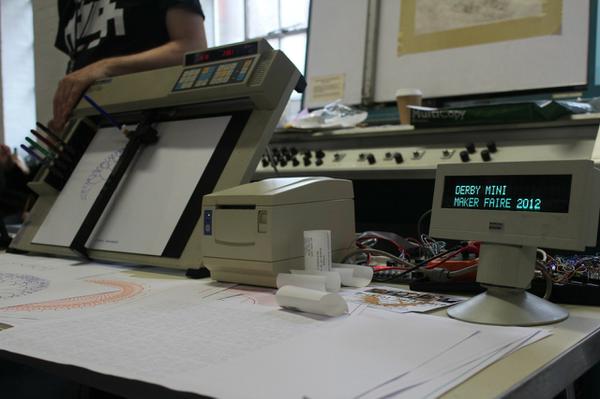 John's stand featured a good old Roland flatbed pen plotter and an array of obsolete Point-of-Sale equipment.