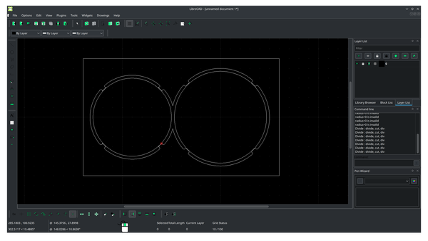 Using LibreCAD to layout the panel routing.