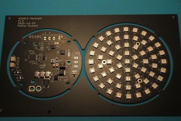 All the SMD parts soldered down with the solder paste applied via the stencil
