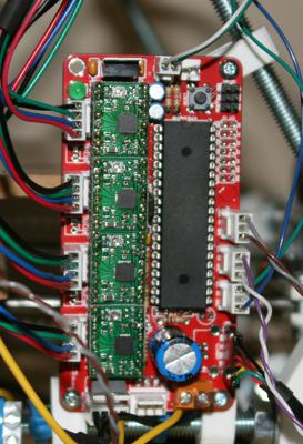 Photo of the Sanguinololu controller board.