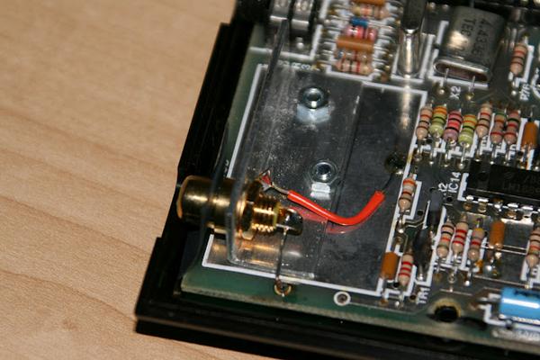 A photo of the video connector wired into the Spectrum main board