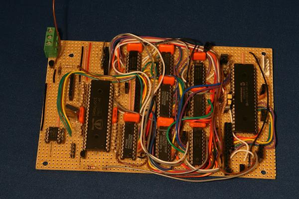 The UI board separated from the rest of the system.